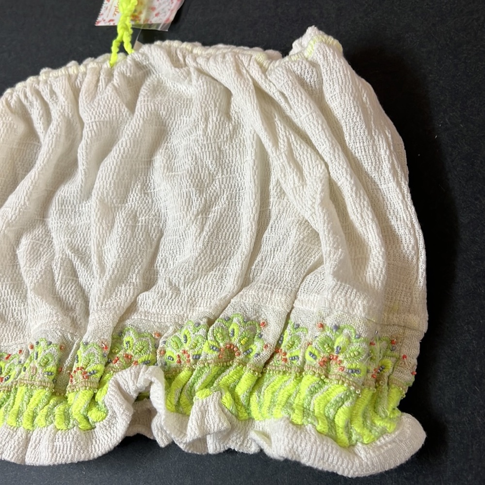 FREE PEOPLE Ivory Strapless Crop Top size M - Picture 10 of 15